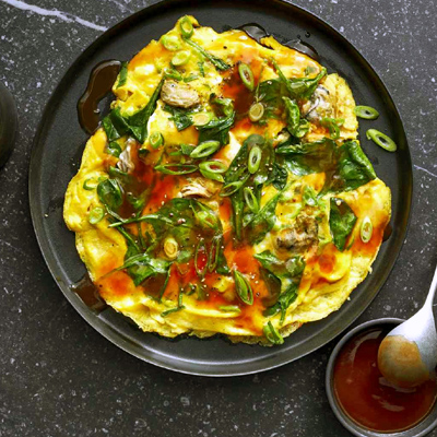 Taiwanese Oyster Mushroom Omelet
